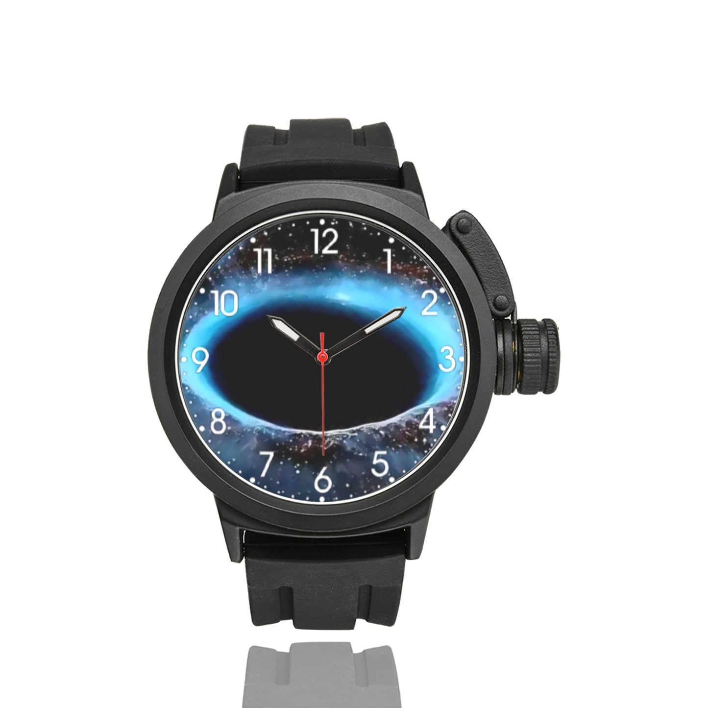 Men's Large Karma Line View Of Black hole From the Space Dial Miyota Quartz Movement Waterproof Monogram Sports Watch Name Comes On Dial Your Name Comes On Dial