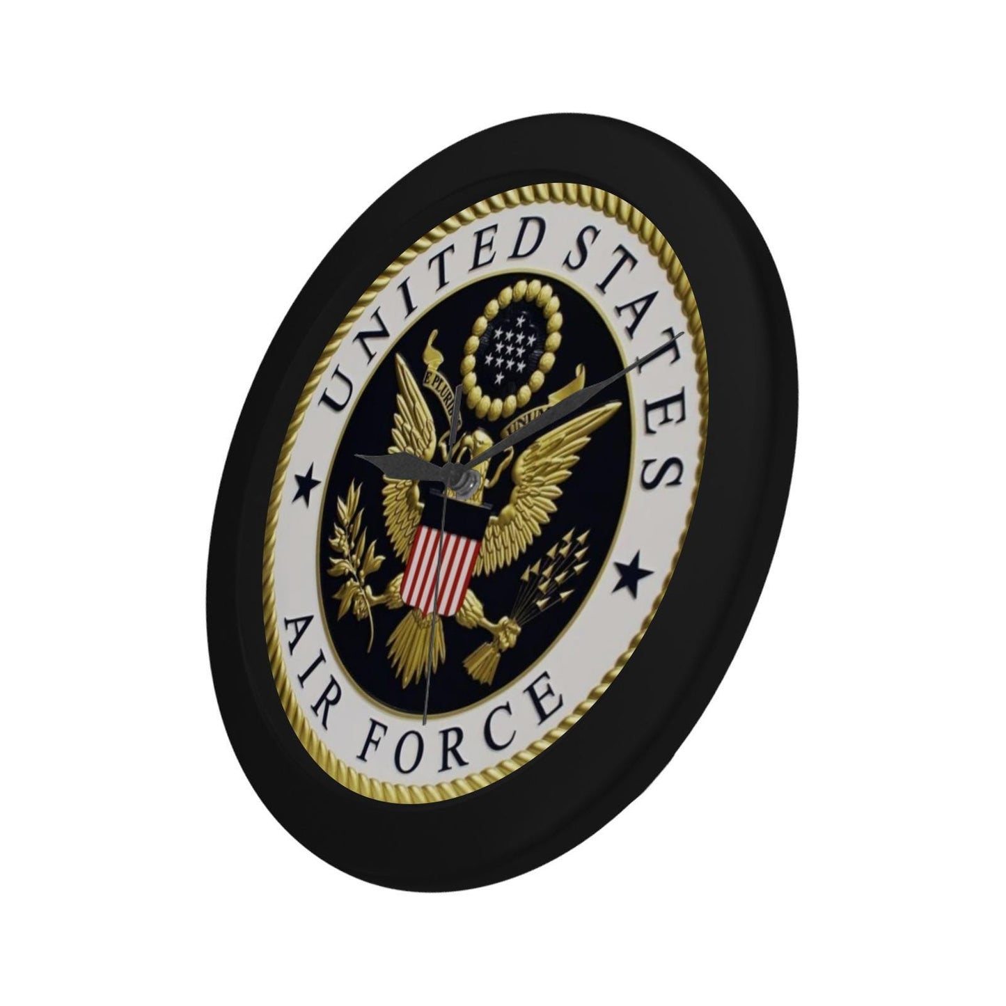 United States Air Force Emblem Round Wall Clock (9.65 Inch Round In Diameter)