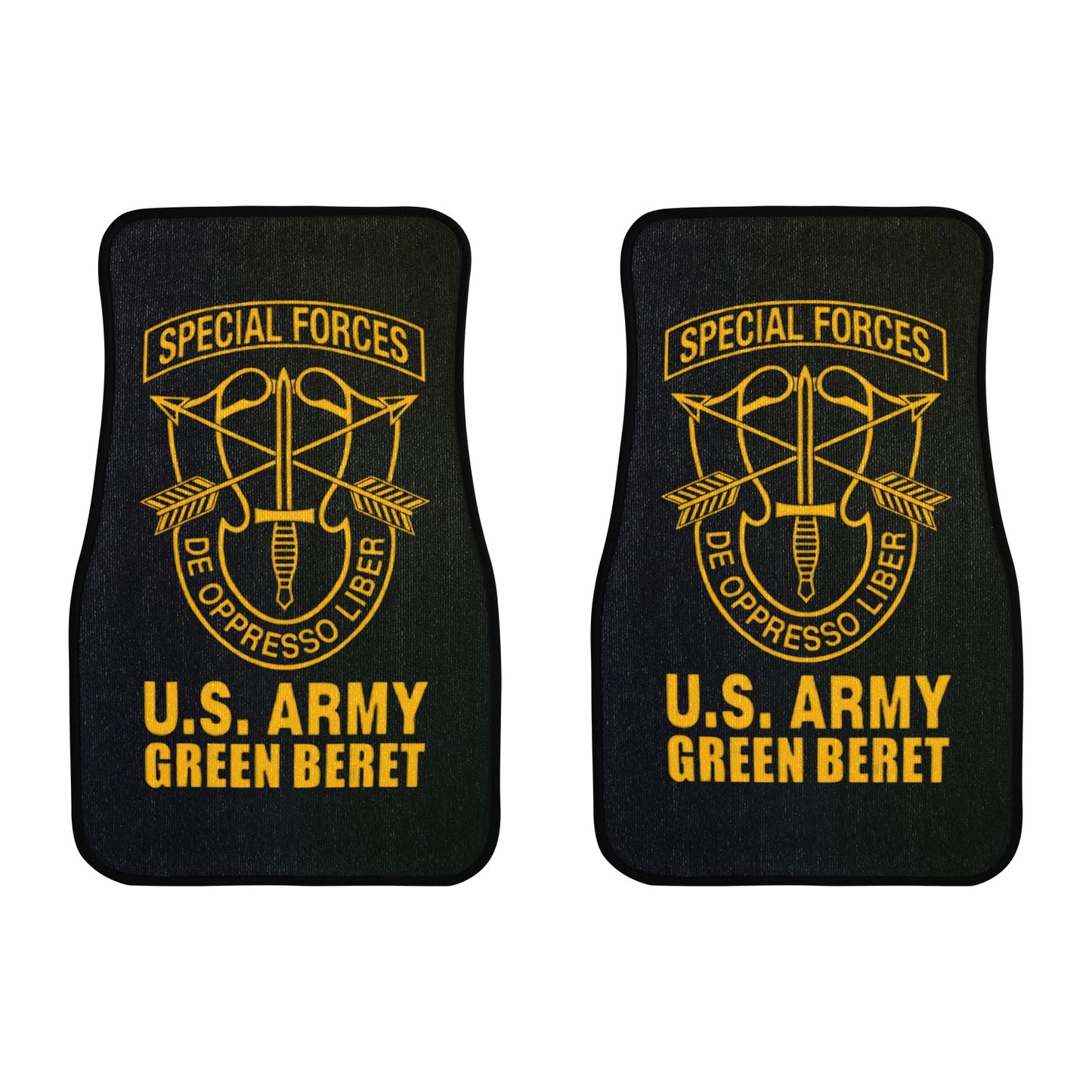 U.S. Army Green Beret Monogram Custom Floor Mats Front Car Floor Mat (2pcs) Comes With Initials Or Name On Them...