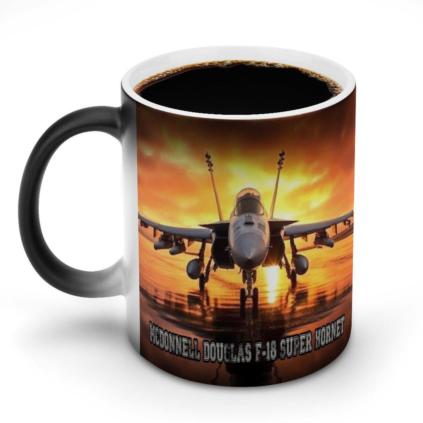 Heat Activated McDonnell Douglas F-18 Super Hornet Ceramic Coffee Mug...