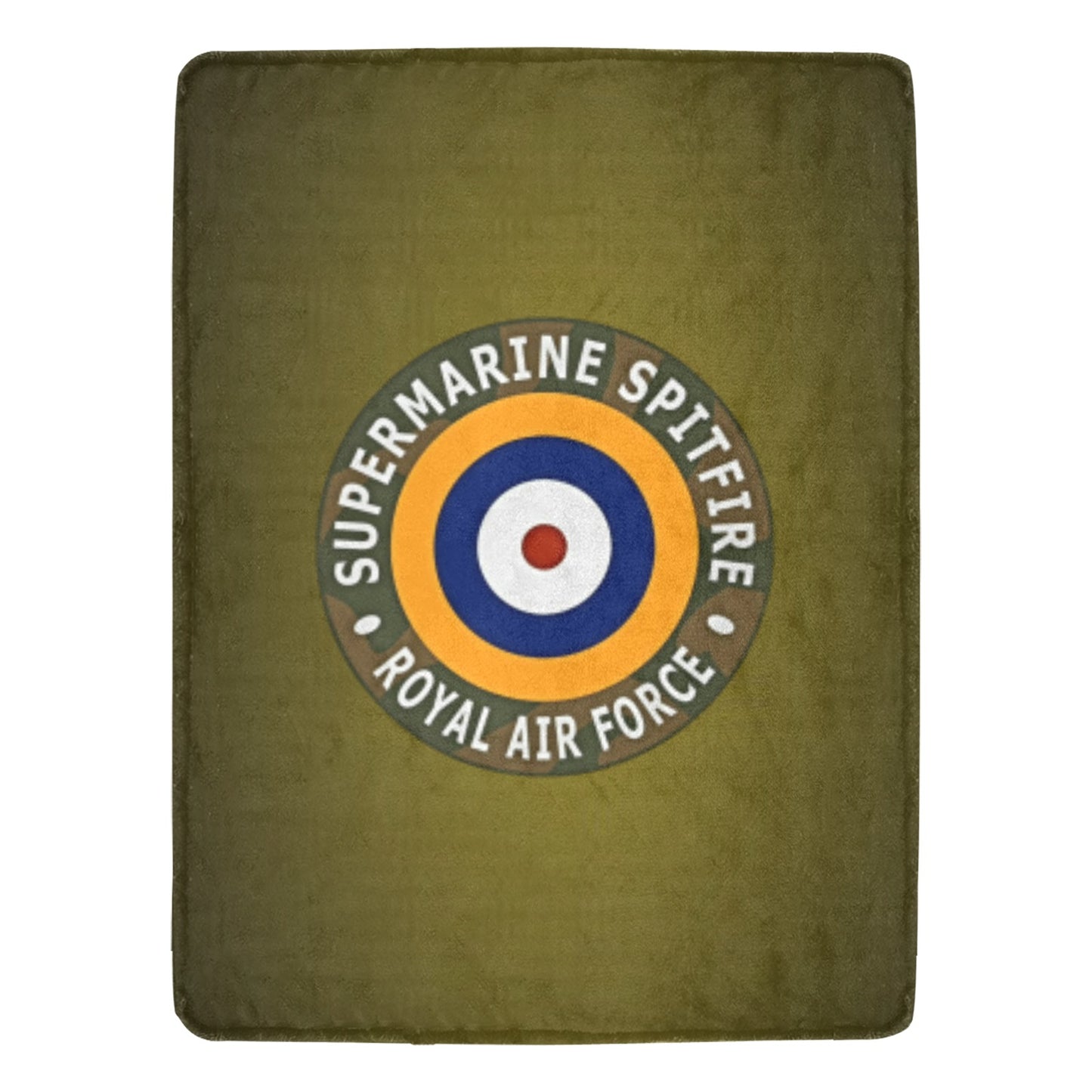 Army Green Large 70X80 Inch Micro Fleece W Vickers SuperMarine Spitfire Insignia Monogram Blanket Ultra-Soft Micro Fleece Blanket 60"x80" (Thick) Name Rank Can Be Put On This Blanket...