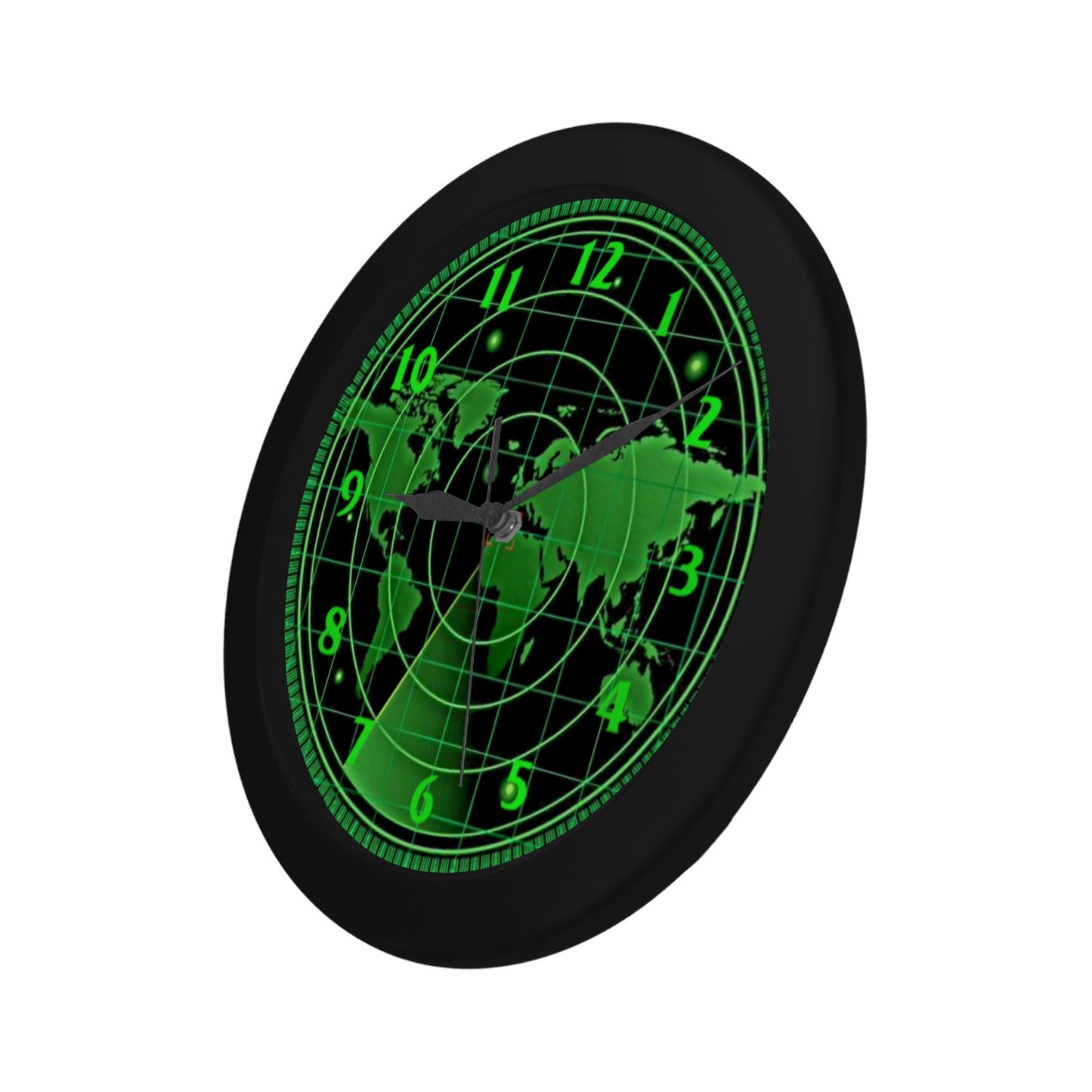 Men's Skeleton Globe Of Earth In Green Outer Wall Clock Circular Plastic Wall clock