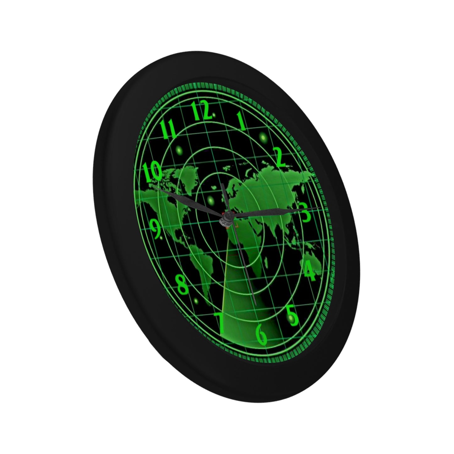 Men's Skeleton Globe Of Earth In Green Outer Wall Clock Circular Plastic Wall clock