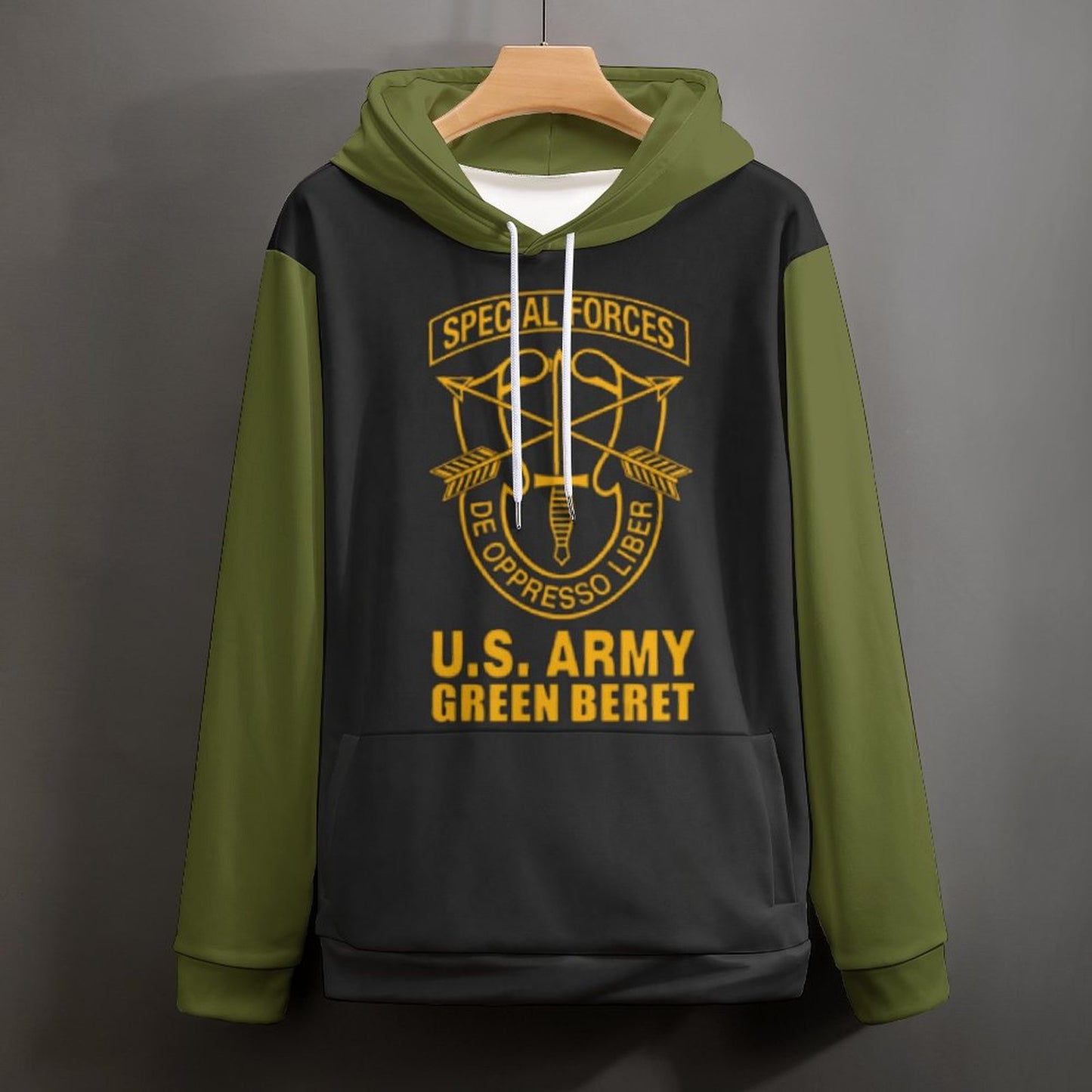 Men's Women's Madison Ave U.S. Green Beret Soft Double Layer Loose Fitting Hoodie
