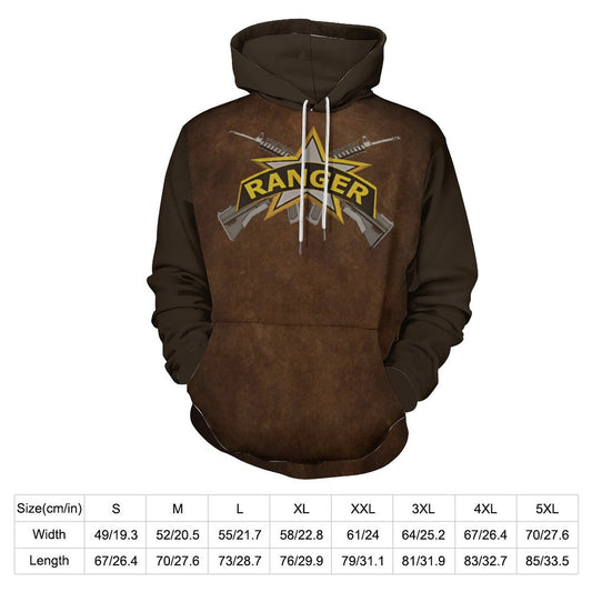 Men's Women's Doc U.S Army Ranger Double Layer Loose Soft Fitting Hoodie Double-Layer Hood All-Over Print Adult Hoodie