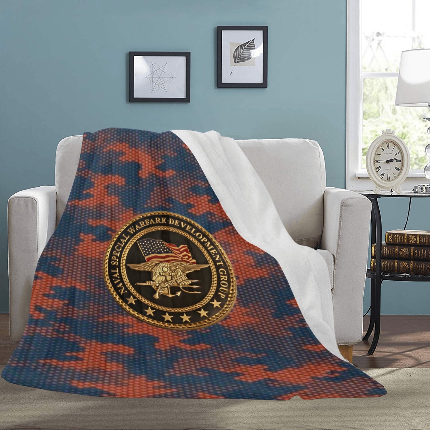 U.S Naval Special Warfare Development Group Emblem Ultra-Soft Micro Fleece Blanket 70''x80'' Name Rank Can Be Put On This Blanket...