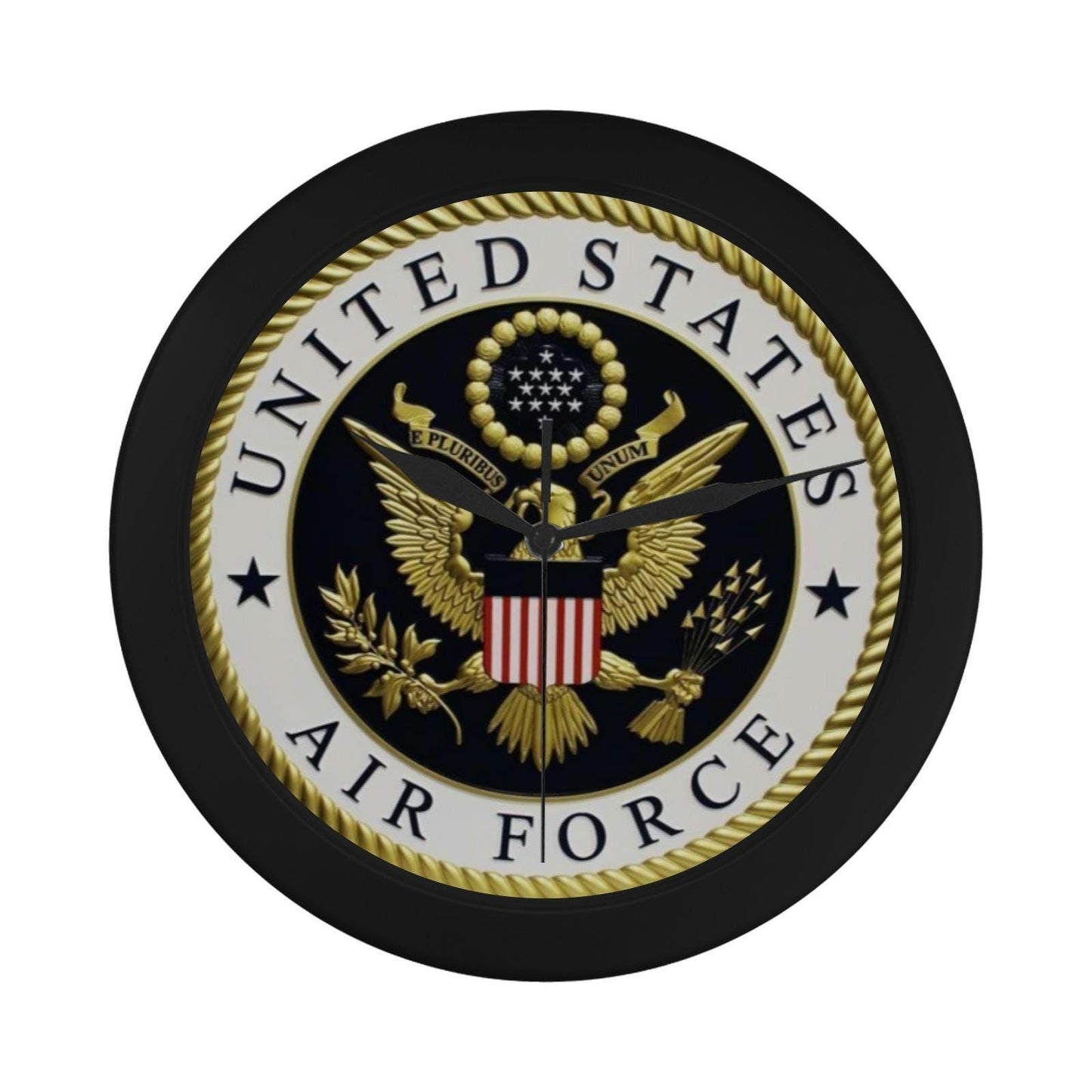 United States Air Force Emblem Round Wall Clock (9.65 Inch Round In Diameter)