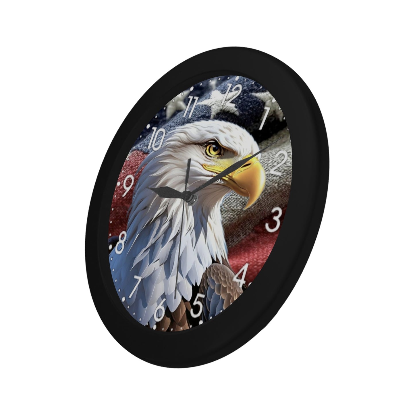 U.S. American Flag And Eagle Outer Wall Clock Circular Plastic Wall clock