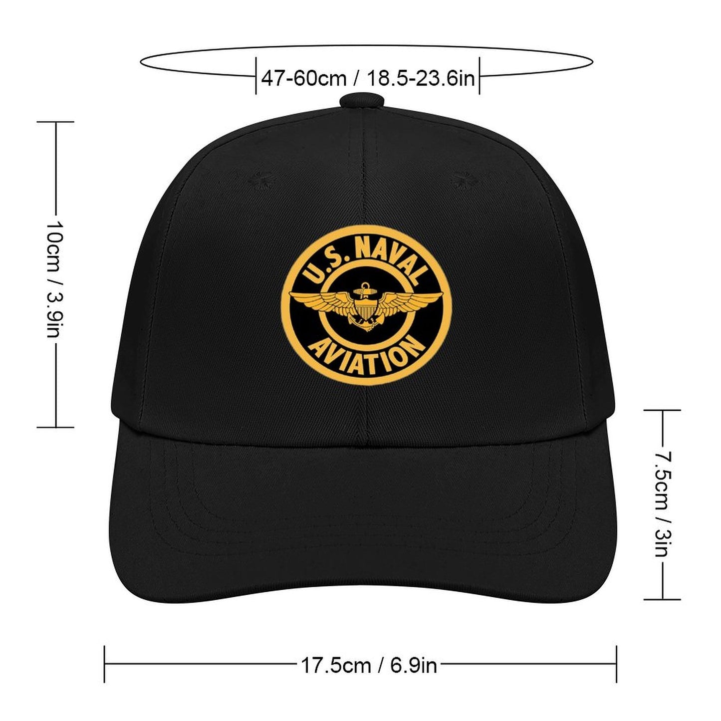 U.S. Naval Aviation Adjustable Velcro Strap Baseball Cap