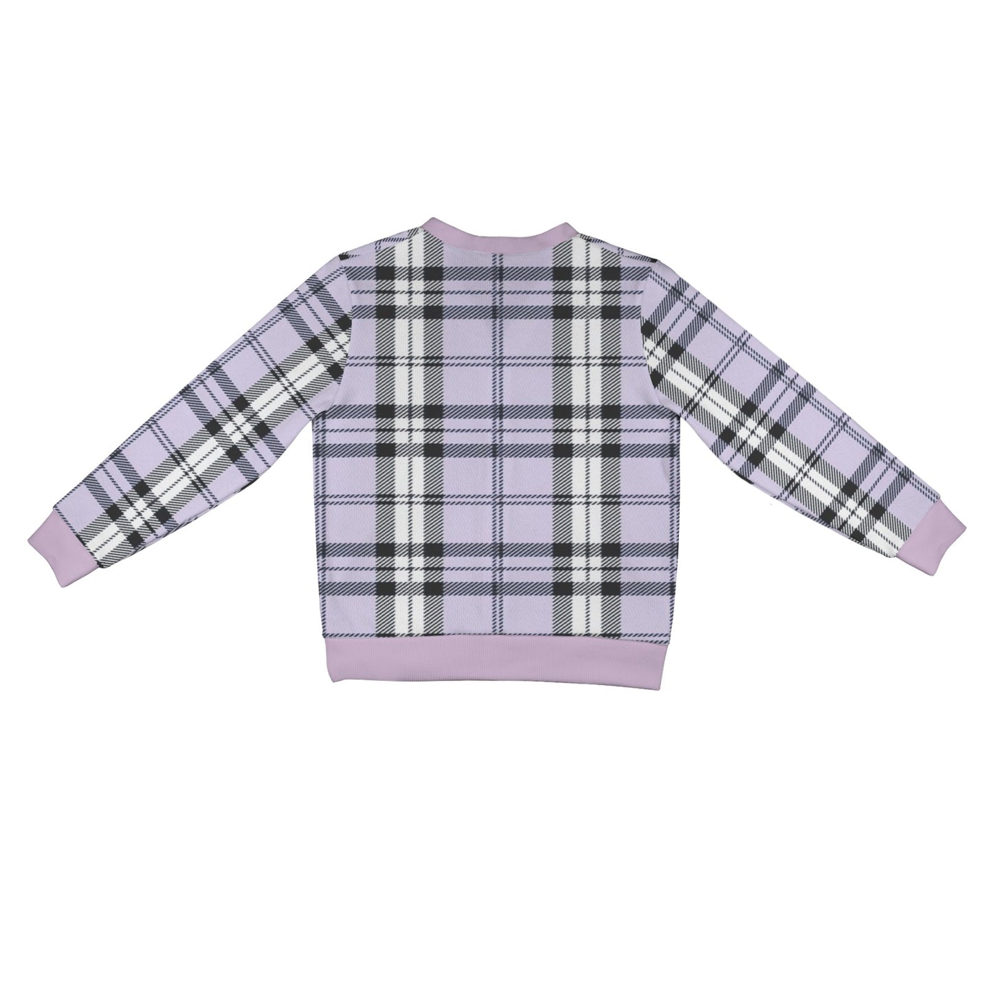 Women's Cardigan Burb Design Lightblue Black Plaid Fall Season Women's Ribbed Cardigan (Model H73)