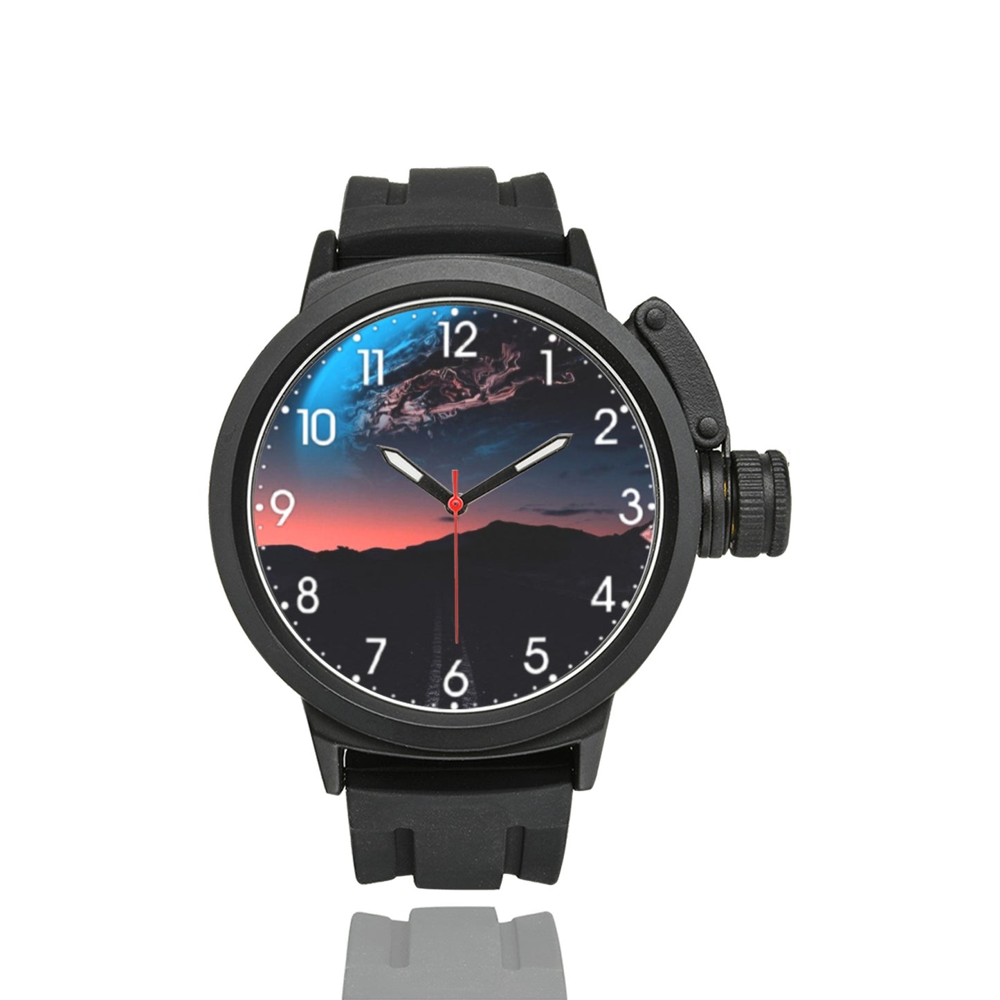 Men's Large Karma Line View To The Space Dial Miyota Quartz Movement Waterproof Monogram Sports Watch Name Comes On Dial Your Name Comes On Dial