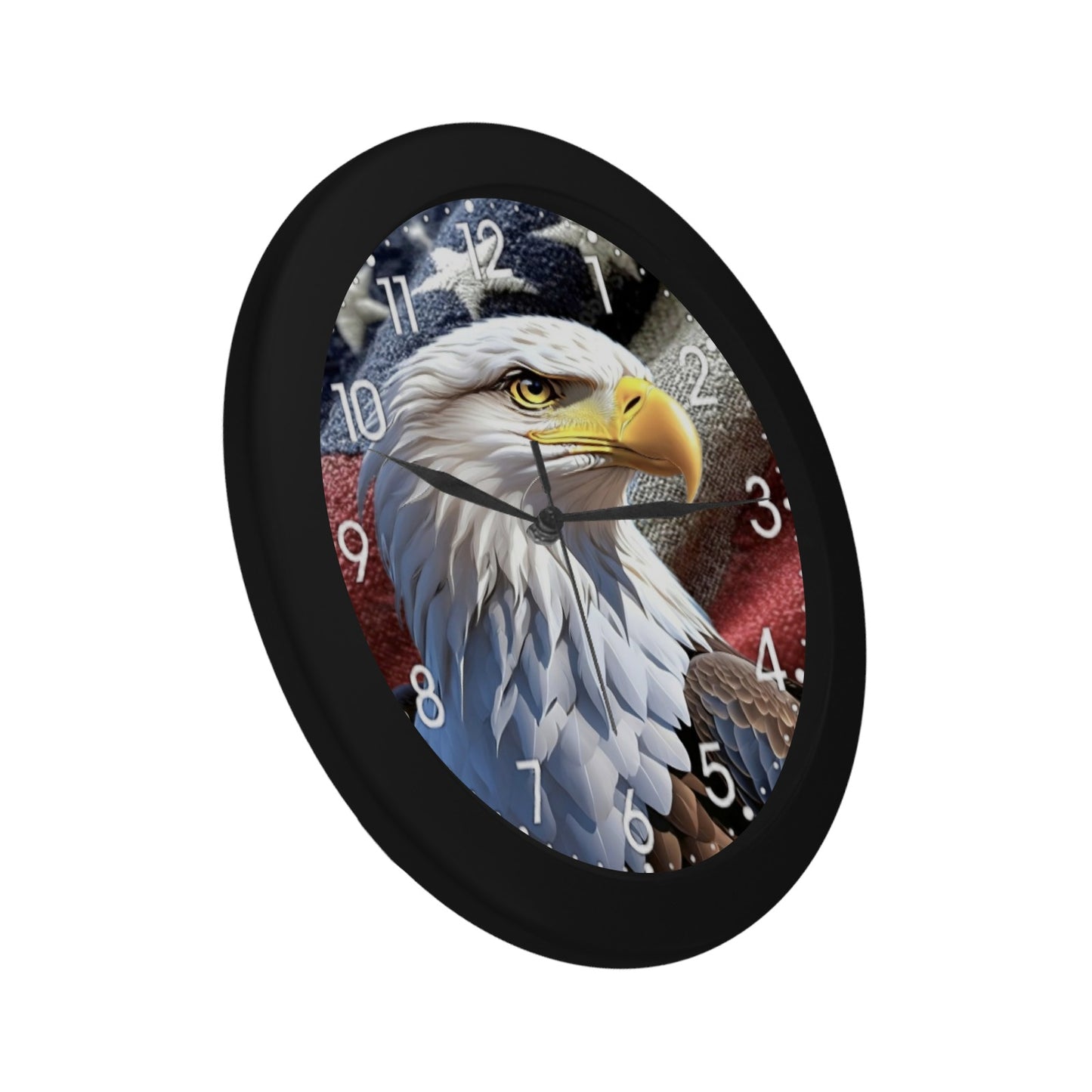U.S. American Flag And Eagle Outer Wall Clock Circular Plastic Wall clock