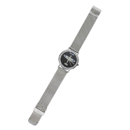 Men's Women's Vickers SuperMarine Spitfire W Black Carbon Fiber Background Waterproof Monogram Silver Stainless Steel Dress Aviator Watch Come With Name Or Name And Rank On Dial...