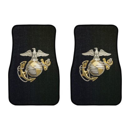 U.S. Marine Corps Globe Insignia Monogram Custom Floor Mats Front Car Floor Mat (2pcs) Comes With Initials Or Name On Them...