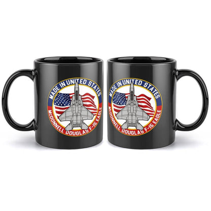 Naval Aviation Born To Fly Emblem On Black Ceramic Coffee Mug (Comes With Your Initials Or Rank And Name Free Of Charge On Mug!)