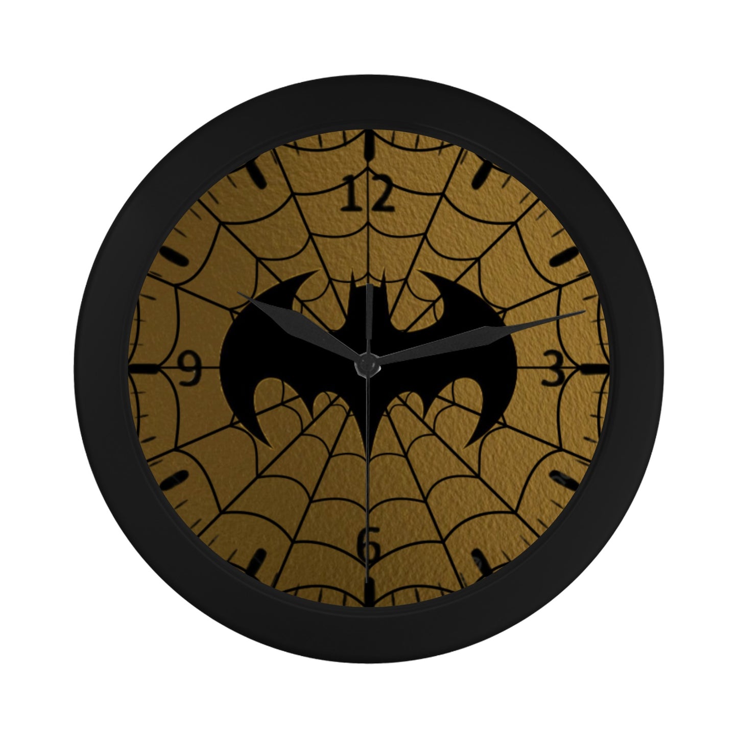 Bat W Bronze Background Outer Wall Clock Circular Plastic Wall clock