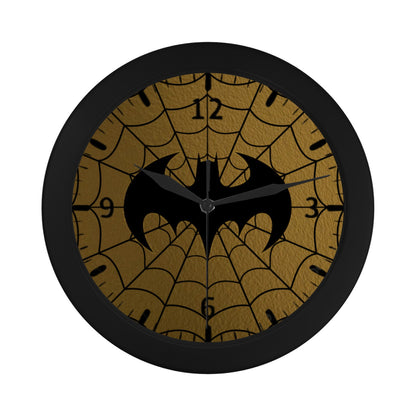 Bat W Bronze Background Outer Wall Clock Circular Plastic Wall clock