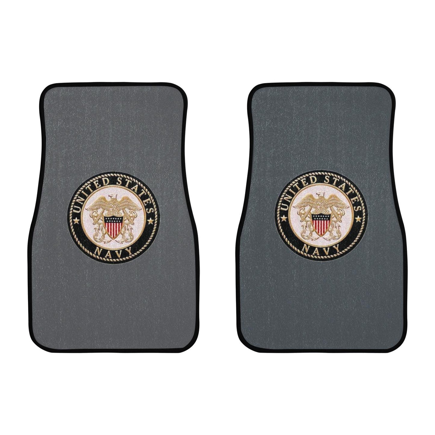 US Navy Custom Floor Mats With Navy Insignia On 2 Pieces Come With Name Or Name And Rank On Them..