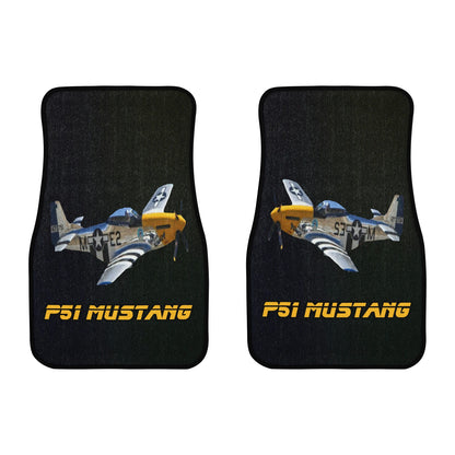 P-51 Mustang Monogram Custom Floor Mats Front Car Floor Mat (2pcs) Comes With Initials Or Name On Them...