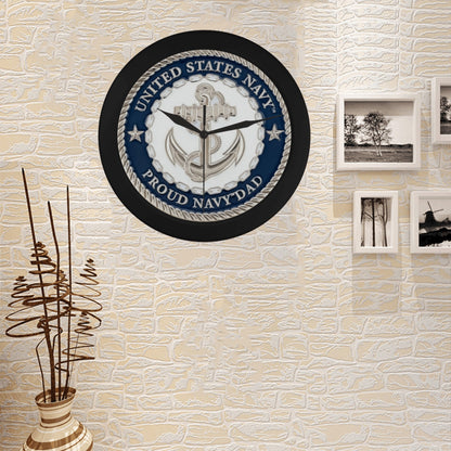 US Navy Gold Yellow Orange Black Outer Wall Clock Circular Plastic Wall clock