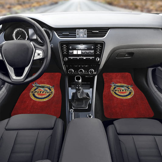 Royal Air Force Red SuperMarine Spitfire Monogram Custom Floor Mats Front Car Floor Mat (2pcs) Comes With Initials Or Name On Them...