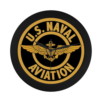 US Navy Gold Yellow Orange Black Outer Wall Clock Circular Plastic Wall clock