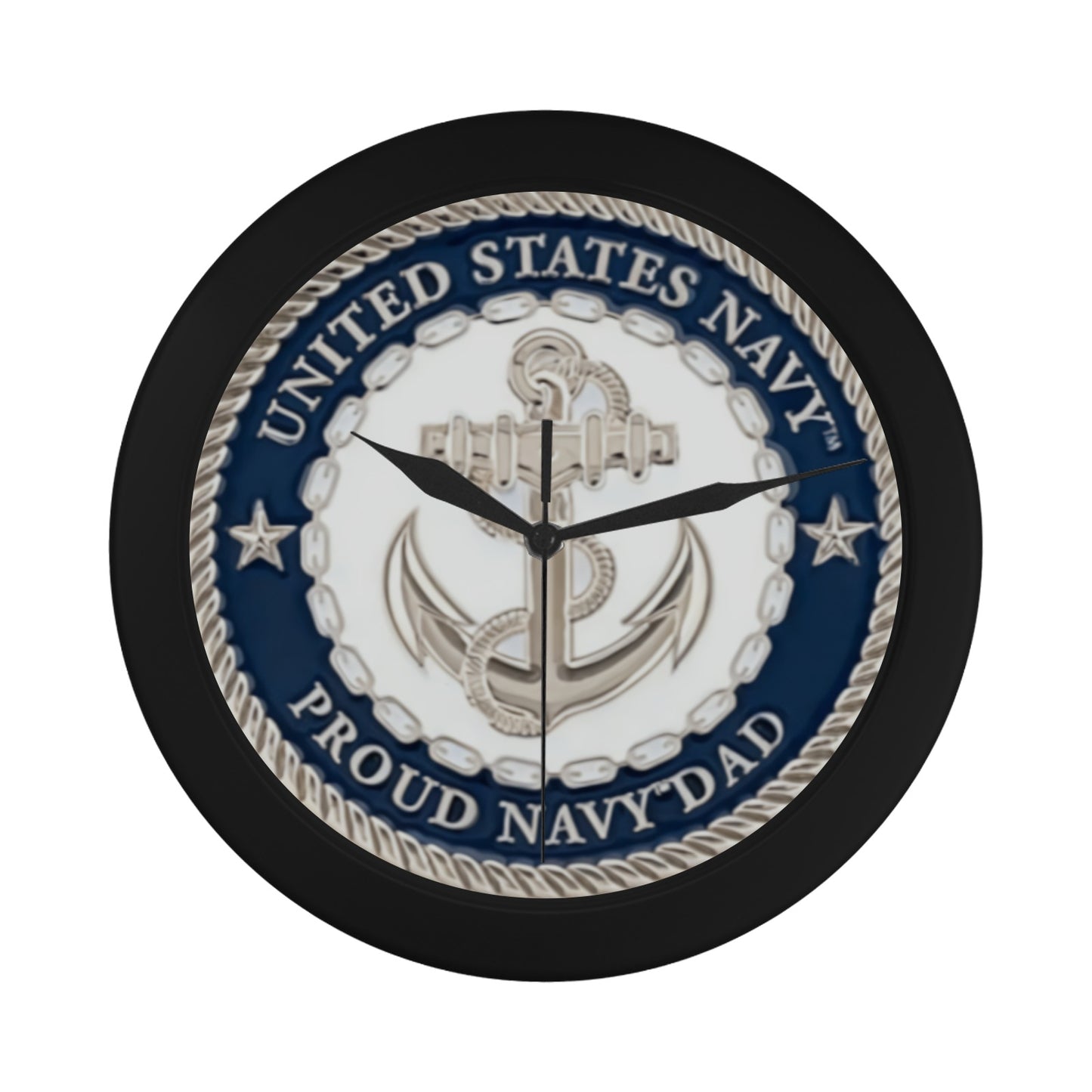 US Navy Gold Yellow Orange Black Outer Wall Clock Circular Plastic Wall clock