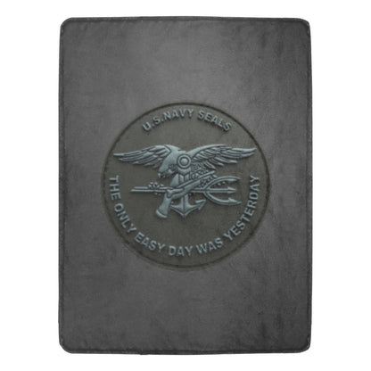 SEAL Ultra-Soft Micro Fleece Blanket 60"x80" (Thick) Name Rank Can Be Put On This Blanket...