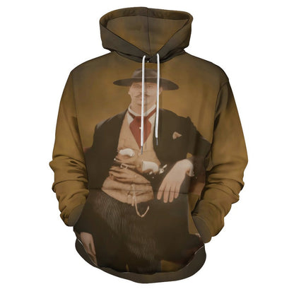 Men's Women's Doc Holliday (Val Kilmer) Double Layer Loose Soft Fitting Hoodie Double-Layer Hood All-Over Print Adult Hoodie