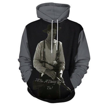 Men's Women's Doc Holliday (Val Kilmer) Double Layer Loose Soft Fitting Hoodie Double-Layer Hood All-Over Print Adult Hoodie