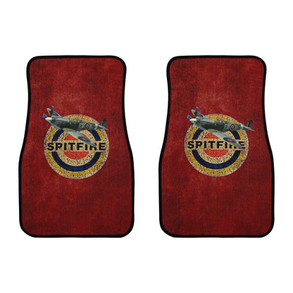 Royal Air Force Red SuperMarine Spitfire Monogram Custom Floor Mats Front Car Floor Mat (2pcs)