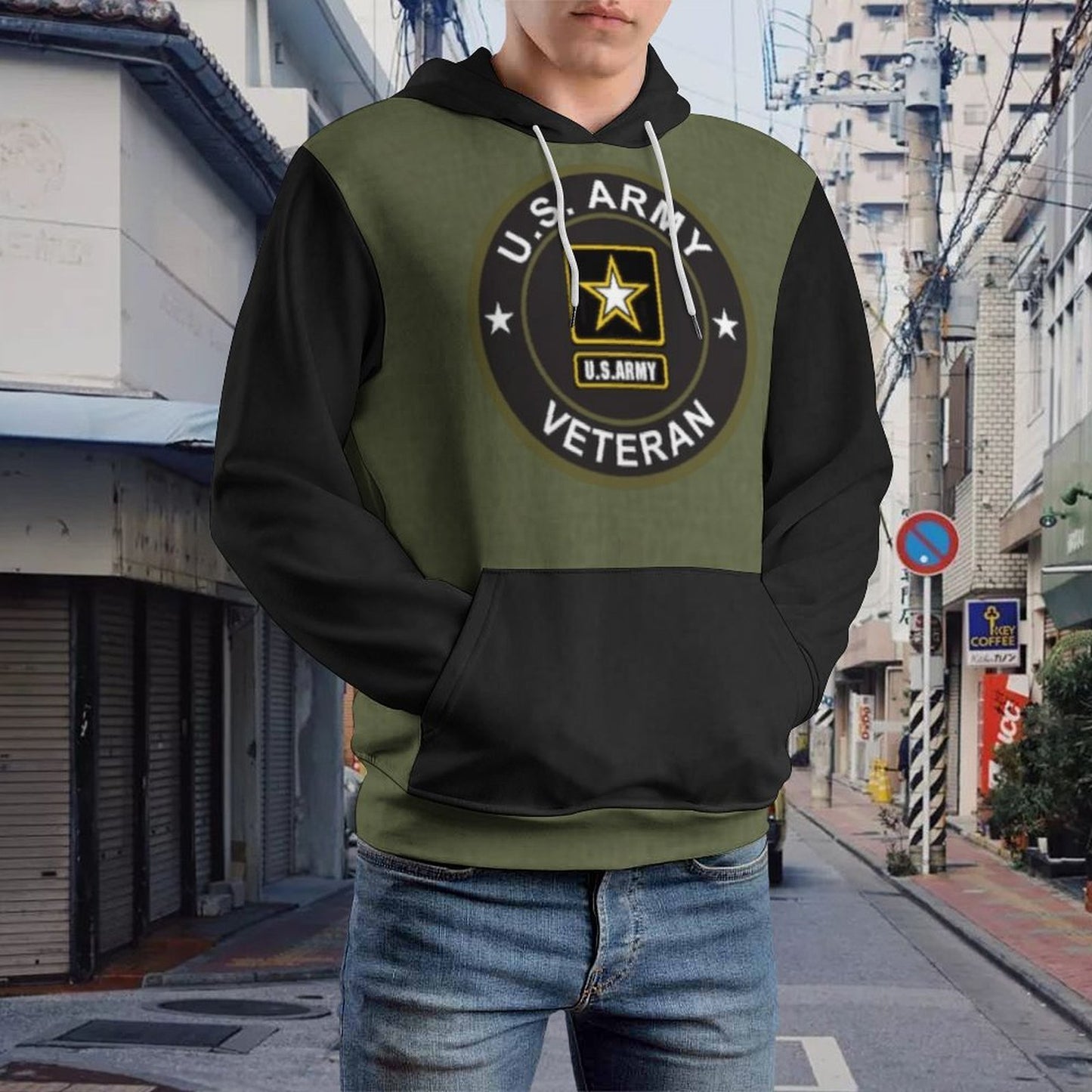 Men's Women's Madison Ave U.S. Army Veteran Soft Double Layer Loose Fitting Hoodie