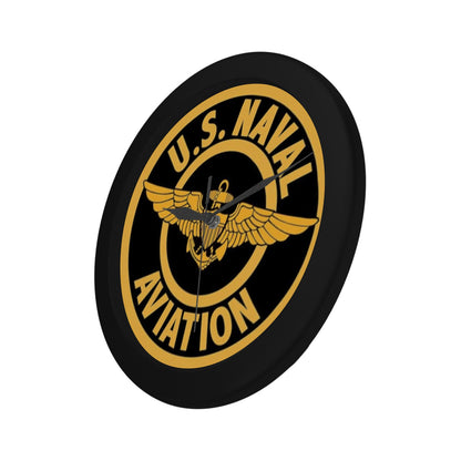 US Navy Gold Yellow Orange Black Outer Wall Clock Circular Plastic Wall clock