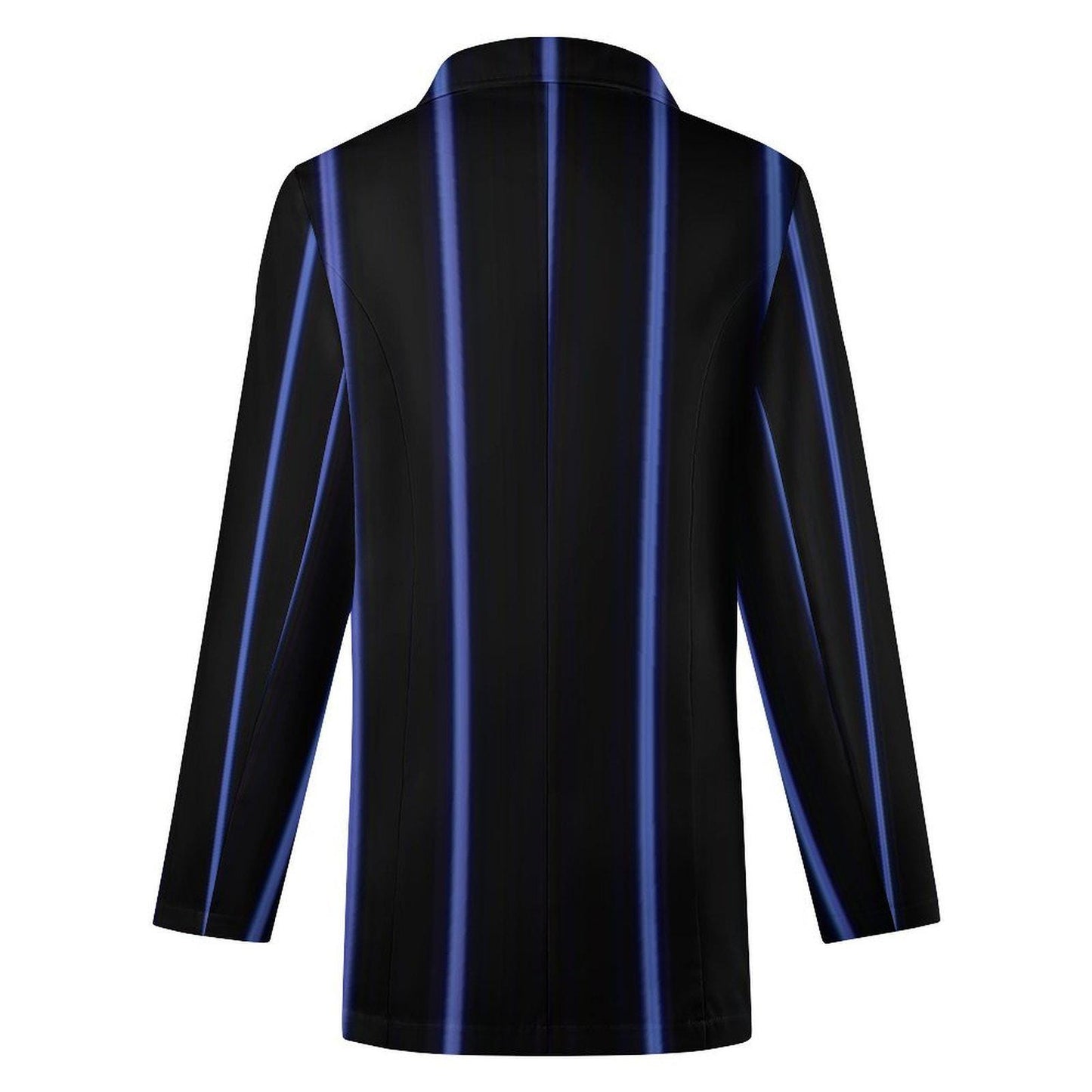 Women's Black & Light Blue Pinstripe Formal Summer Event Blazer Jacket....