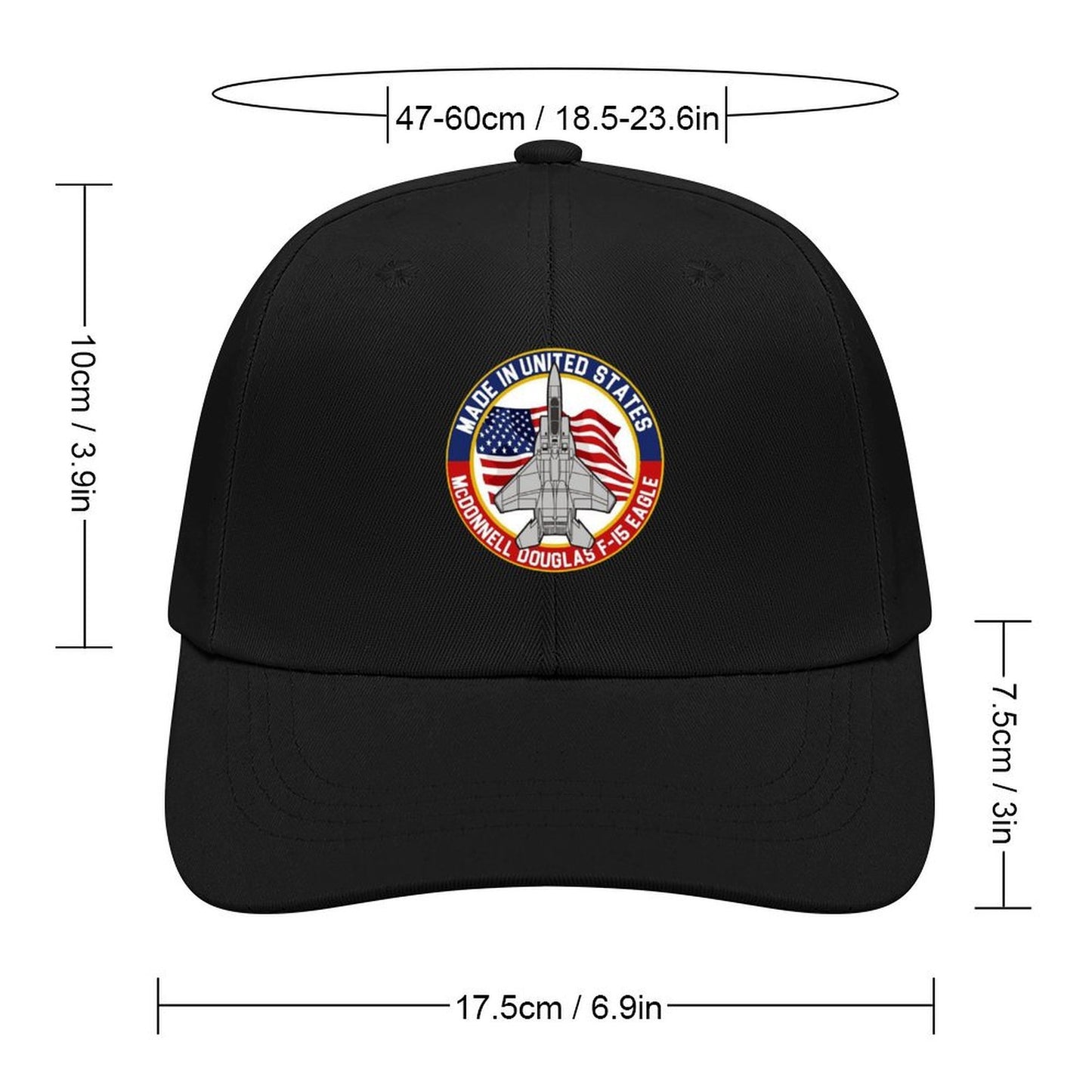 McDonnell Douglas F-15 Eagle Adjustable Velcro Strap Baseball Cap
