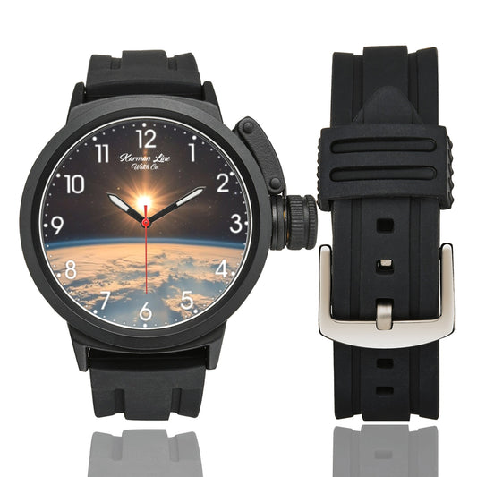 Men's Karman Line The Arc Between Earth & Space Large Miyota Quartz Movement Waterproof Monogram Watch Come With Name Or Name And Rank On Dial...