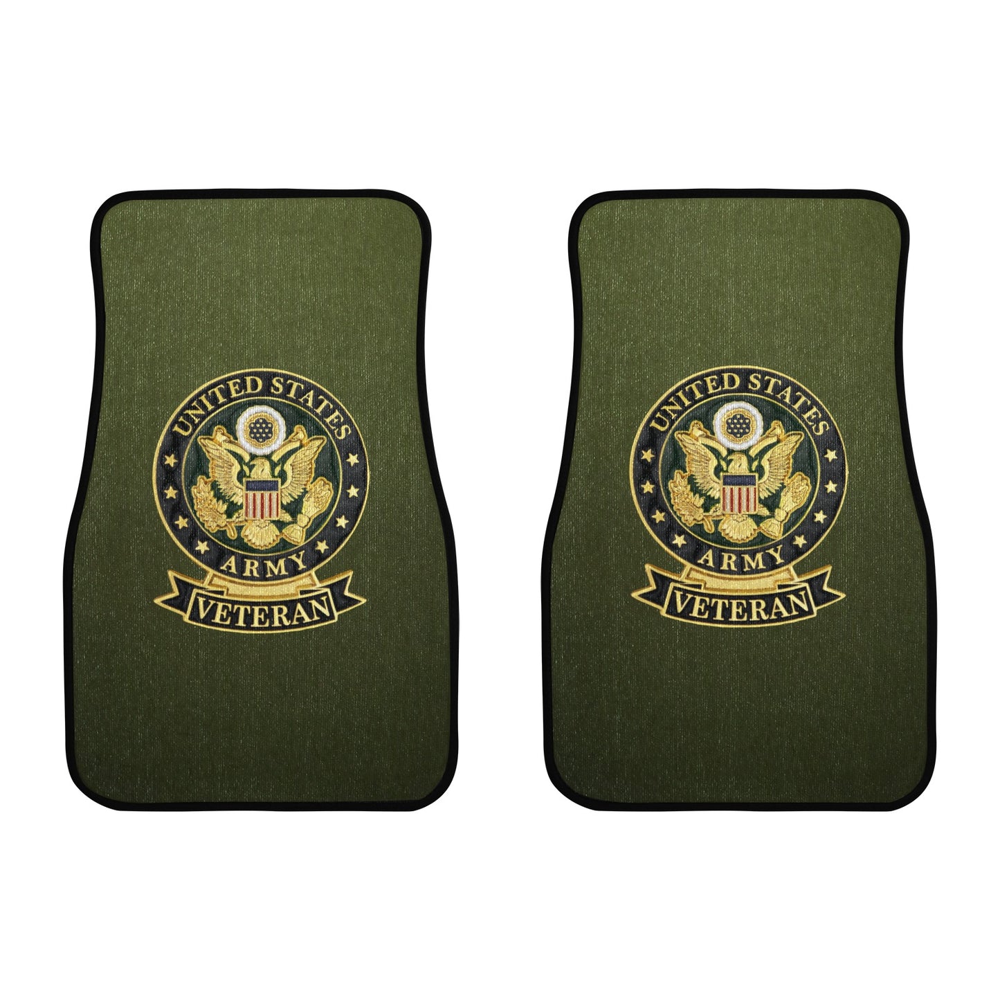 U.S. Amry Veteran Monogram Custom Floor Mats Front Car Floor Mat (2pcs) Comes With Initials Or Name On Them...