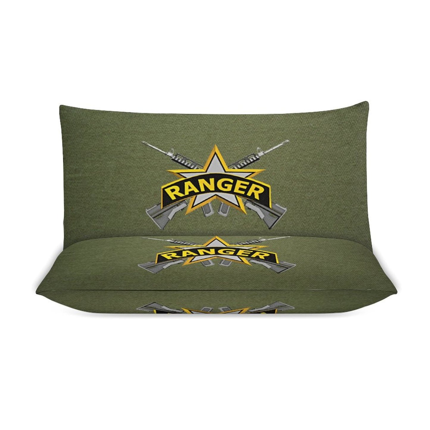 Madison Avenue U.S. Army Green 3-Piece Bedding Set 79"×90" (1 Quilt Cover + 2 Pillowcases) Comes With Name Or Rank Name On Quilt...