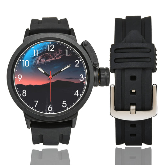 Men's Large Karma Line View To The Space Dial Miyota Quartz Movement Waterproof Monogram Sports Watch Name Comes On Dial Your Name Comes On Dial
