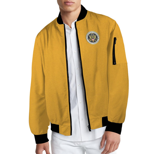 Men's U.S. Air Force Arm Pocket Bomber Jacket By Madison Ave (Model H65)