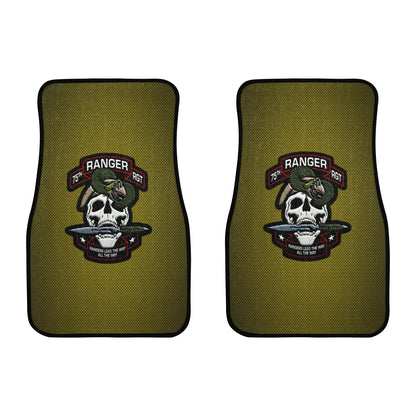 US Army Rangers Special Forces Skull 95th Infantry Insignia Custom Monogram Floor Mats Front Car Floor Mat (2pcs) Comes With Initials Or Name On Them...