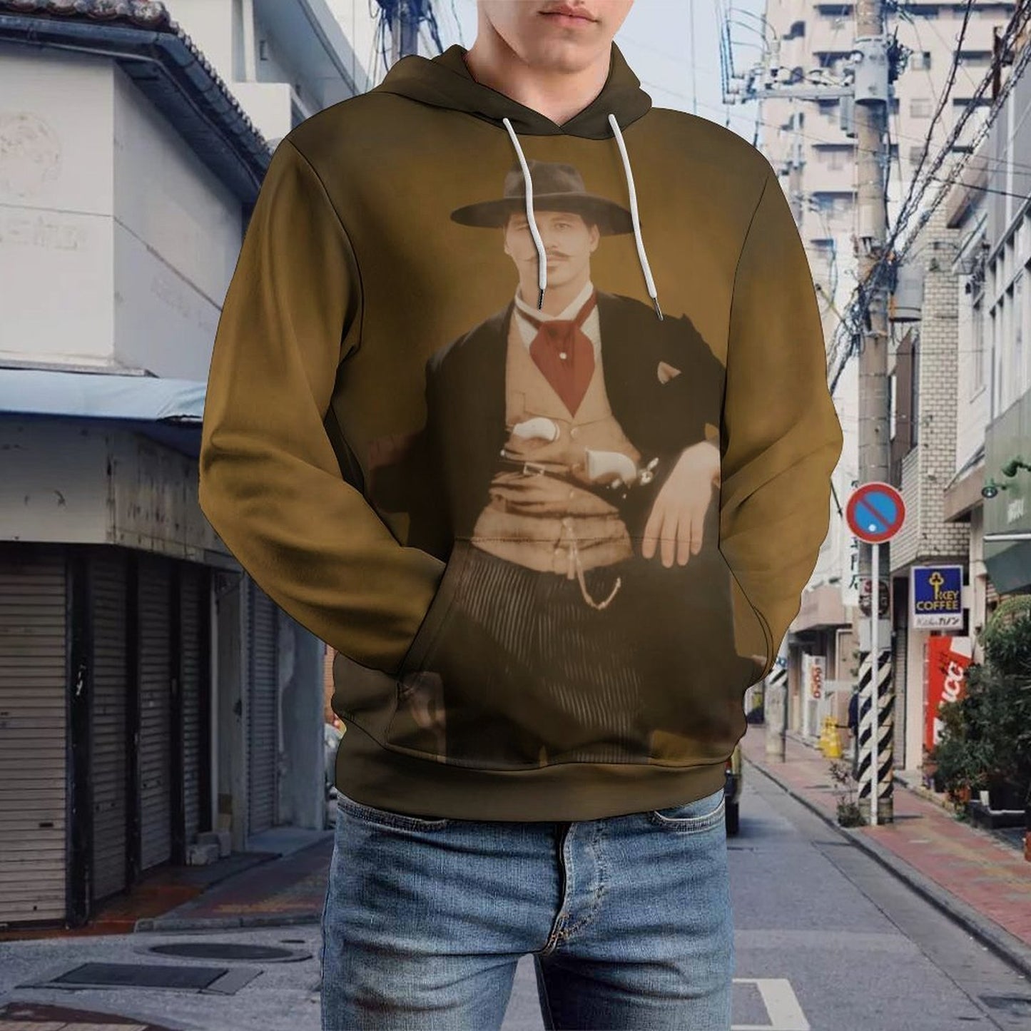 Men's Women's Doc Holliday (Val Kilmer) Double Layer Loose Soft Fitting Hoodie Double-Layer Hood All-Over Print Adult Hoodie