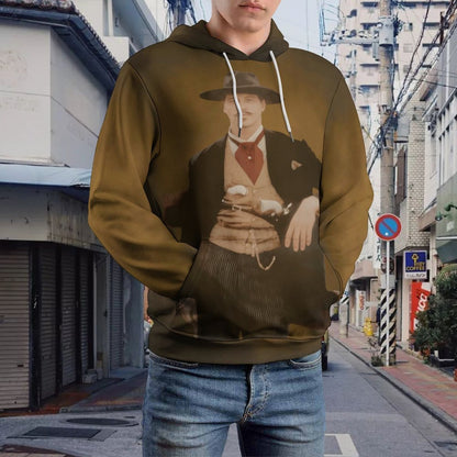 Men's Women's Doc Holliday (Val Kilmer) Double Layer Loose Soft Fitting Hoodie Double-Layer Hood All-Over Print Adult Hoodie