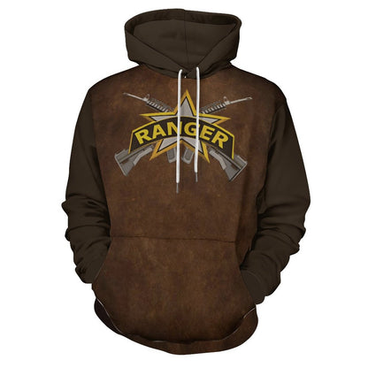 Men's Women's Doc U.S Army Ranger Double Layer Loose Soft Fitting Hoodie Double-Layer Hood All-Over Print Adult Hoodie
