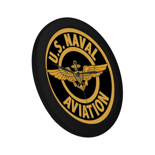 US Navy Gold Yellow Orange Black Outer Wall Clock Circular Plastic Wall clock