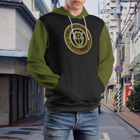Men's Women's Madison Ave U.S. Army Special Forces Emblem Soft Double Layer Loose Fitting Hoodie