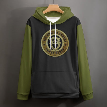 Men's Women's Madison Ave U.S. Army Special Forces Emblem Soft Double Layer Loose Fitting Hoodie