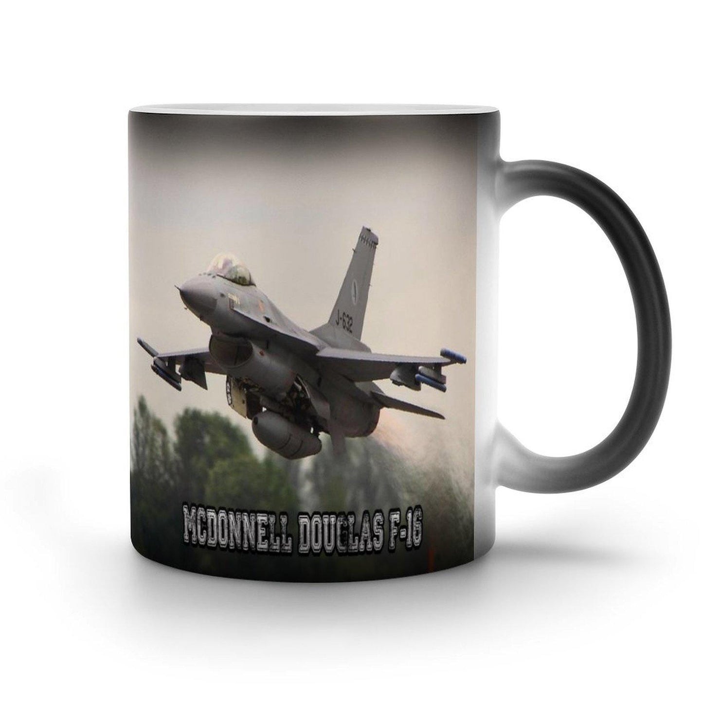 McDonnell Douglas F-16 Fighter Jet Heat Activated Coffee Mug