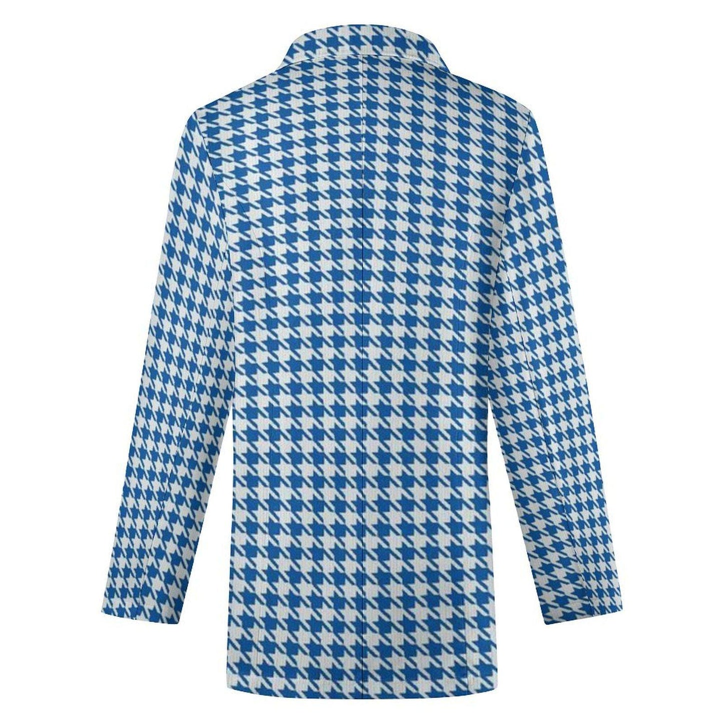 Women's Light Blue White Checkered Formal Summer Event Blazer Jacket...