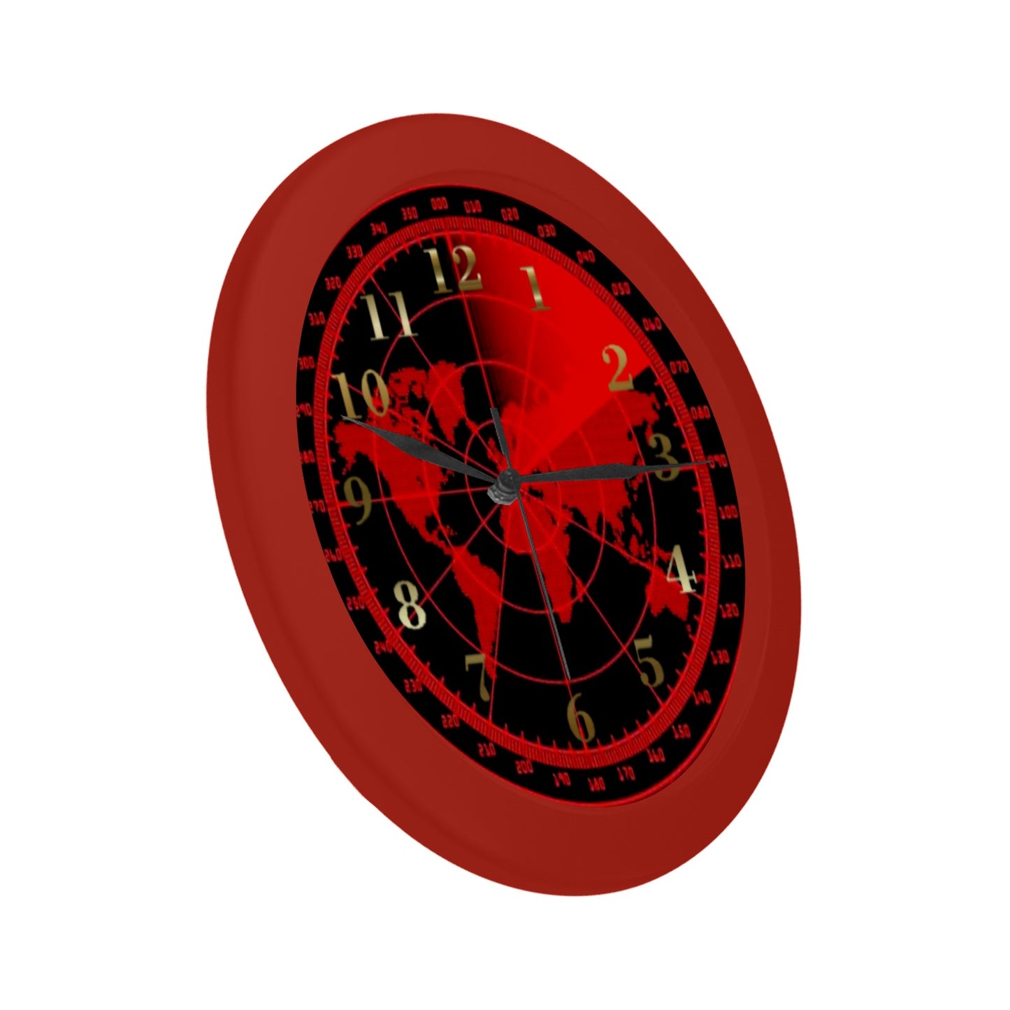 US Navy Gold Yellow Orange Black Outer Wall Clock Circular Plastic Wall clock